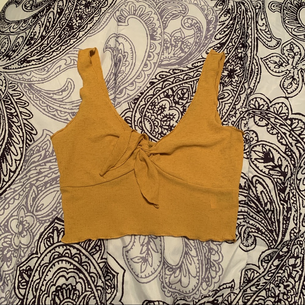 Yellow crop top